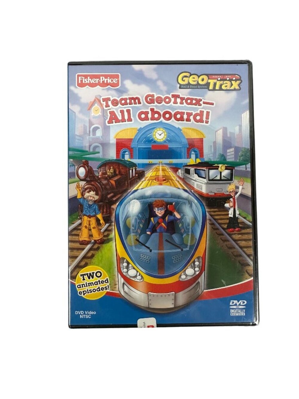Fisher Price GeoTrax Team GeoTrax All Aboard DVD Two Animated Episodes NTSC
